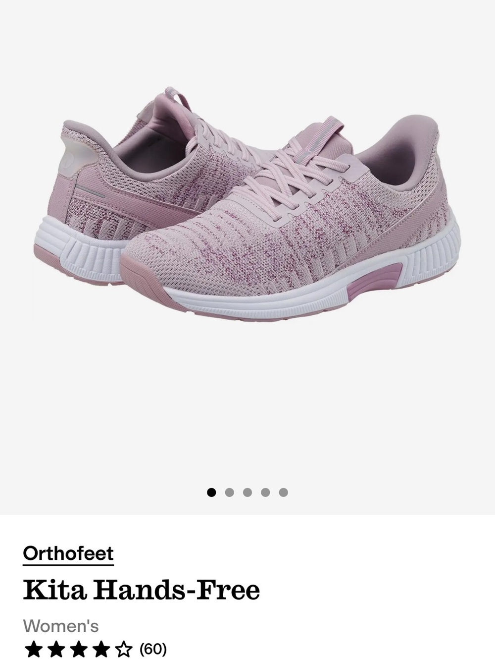 Orthofeet Kita Hands-Free Women's Pink Knit Sneakers